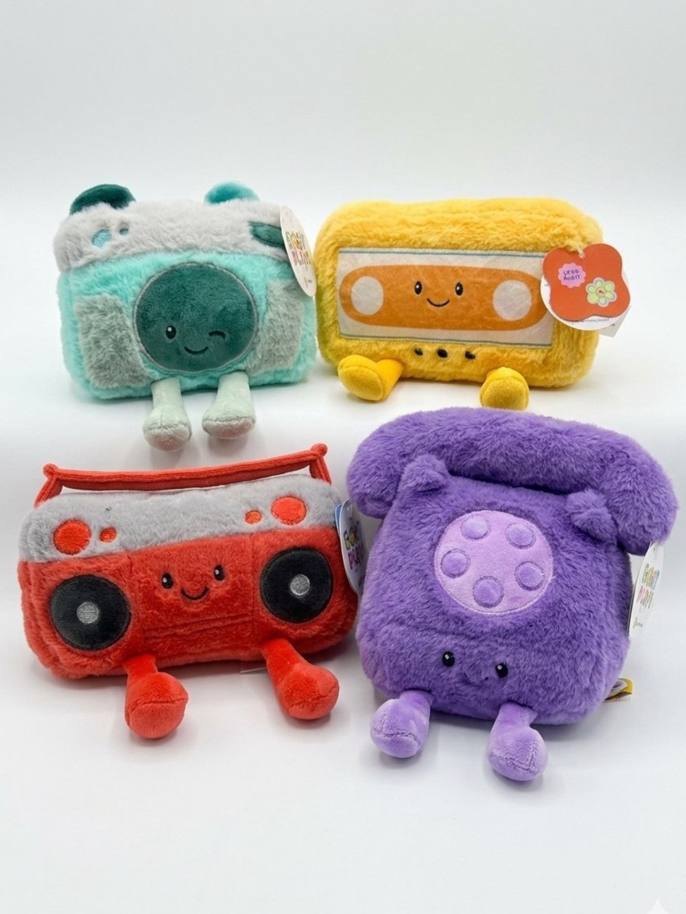 Gigglescape Retro Plush Full Set - 4pc Vintage Electronics Lot
